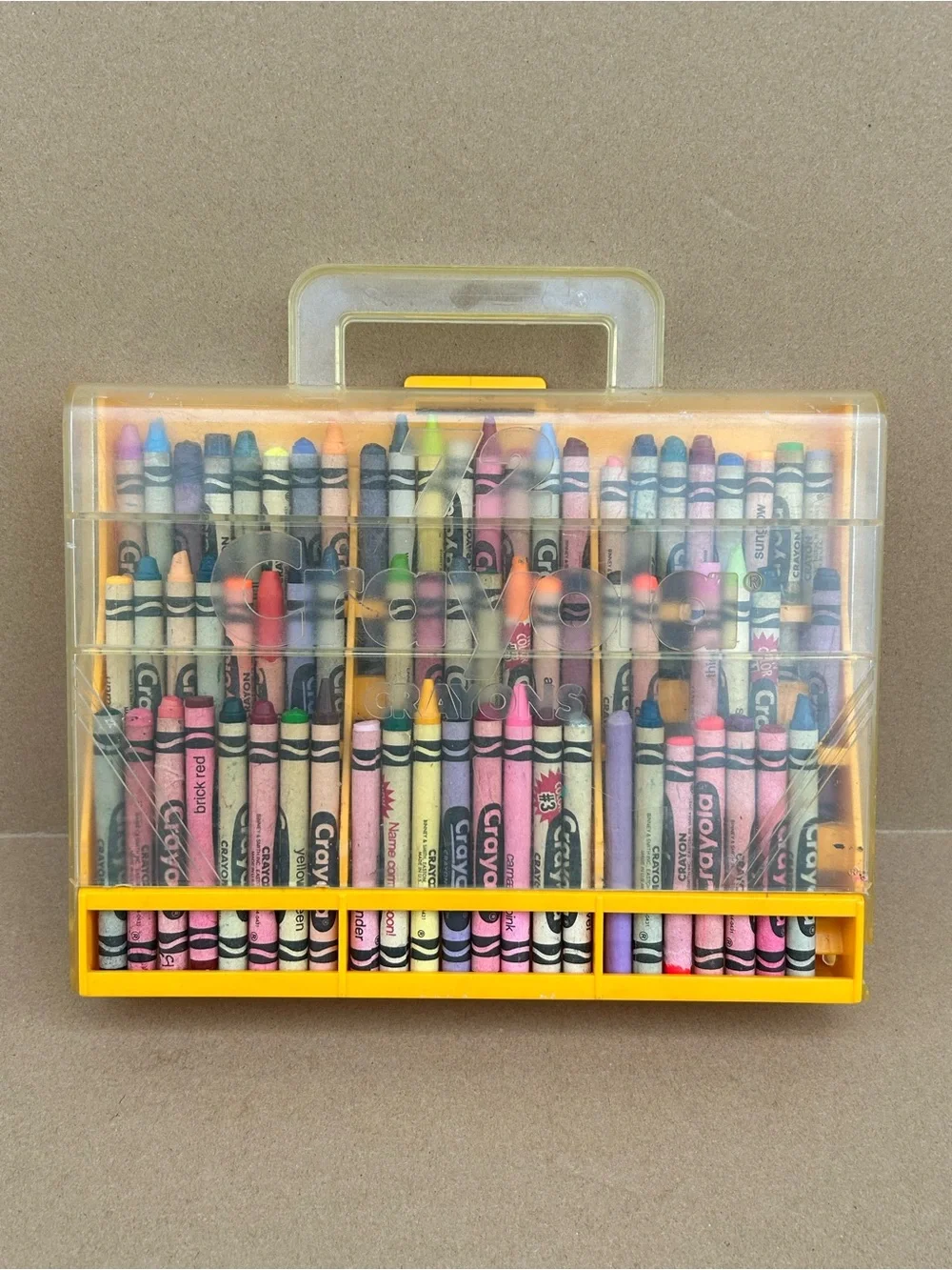 VTG Crayola 72 Crayon Storage Case/ Sharpener Rare Retired Dandelion Nostalgia